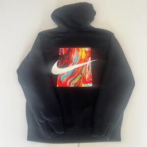 Nike Hoodie Mens NYC/000 House of Innovation Pullover Graphic Logo Sz S Y2K